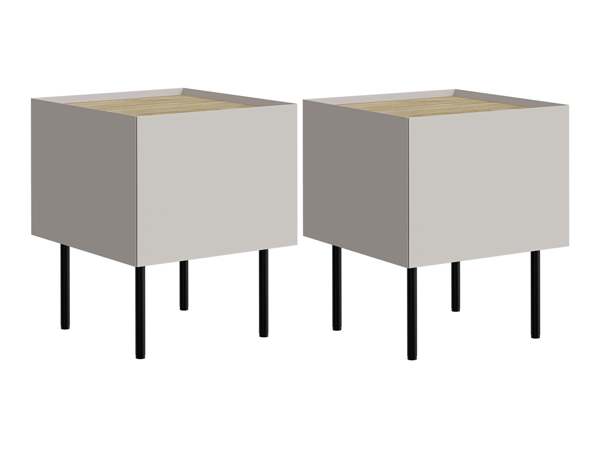 Set of bedside tables Melbela 108 (Cashmere + Oak)