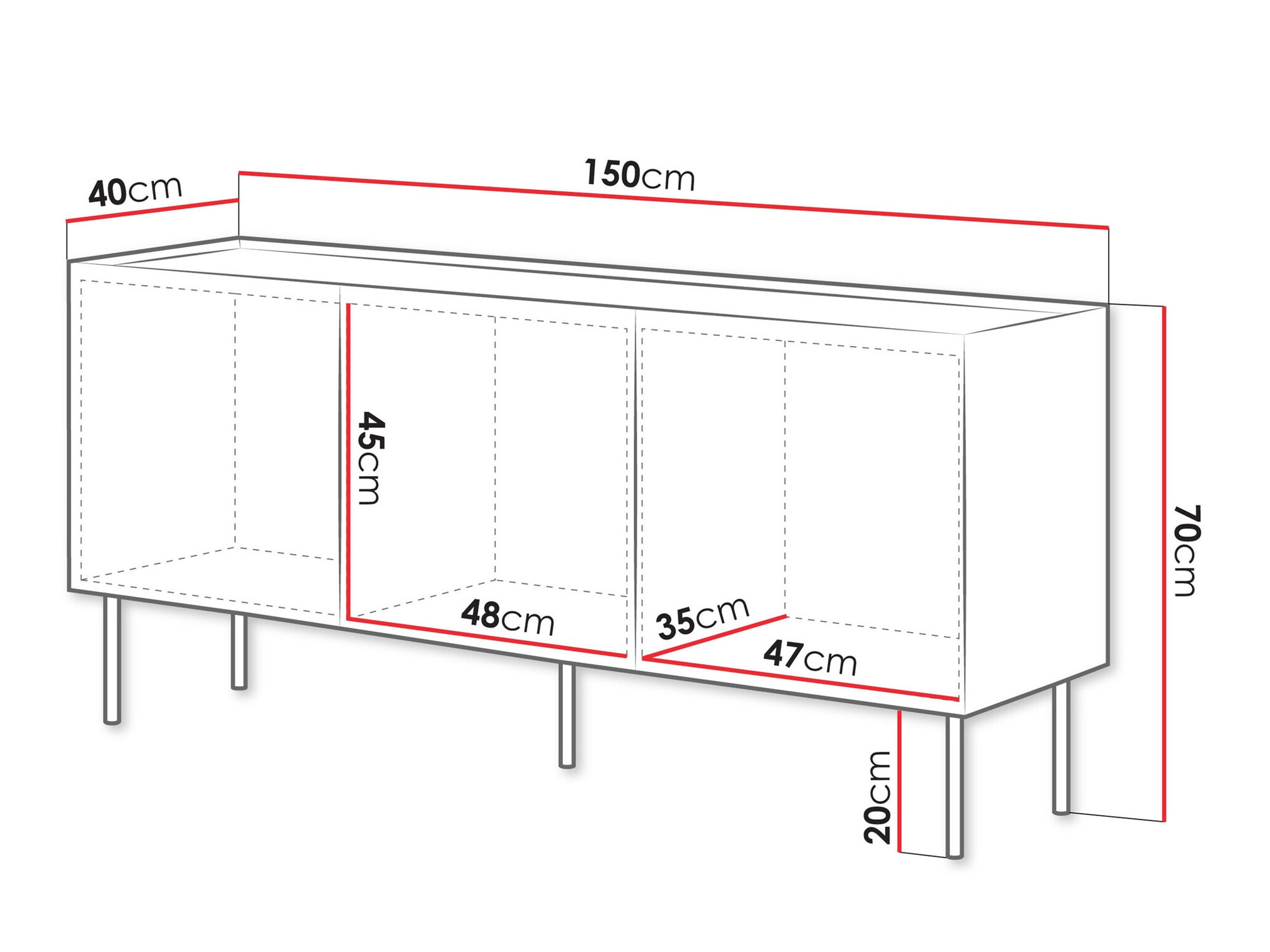 Sideboard Melbela 104 (Cashmere + Oak)