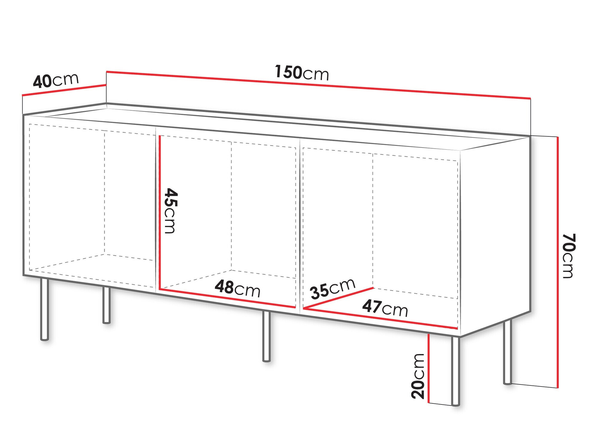 Sideboard Melbela 104 (Light olive tree + Oak)