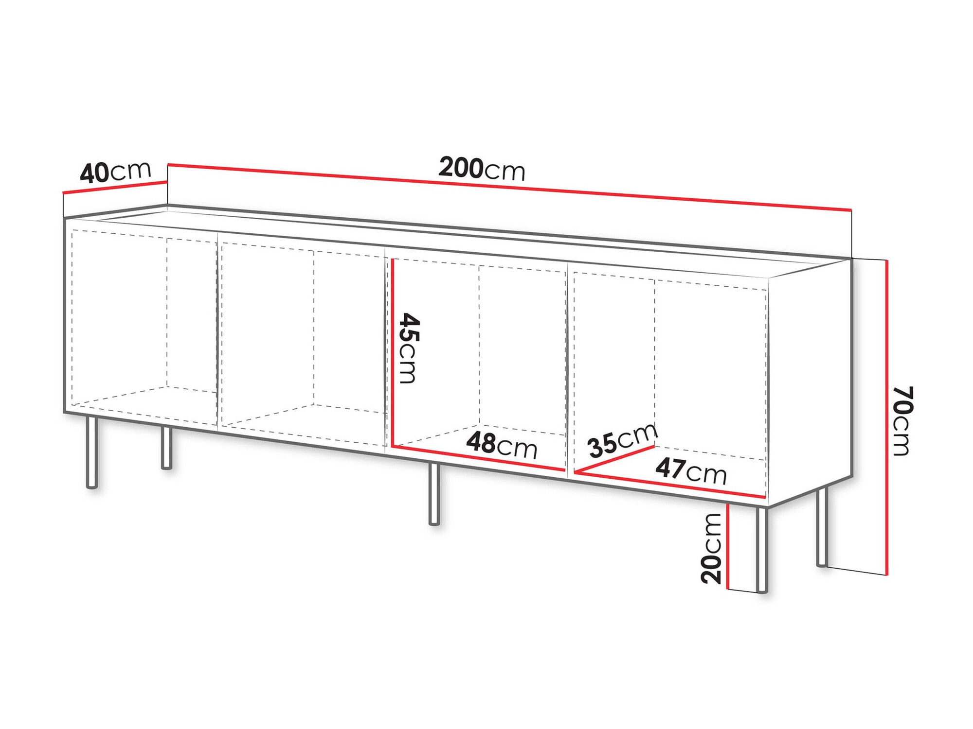 Sideboard Melbela 105 (Cashmere + Oak)