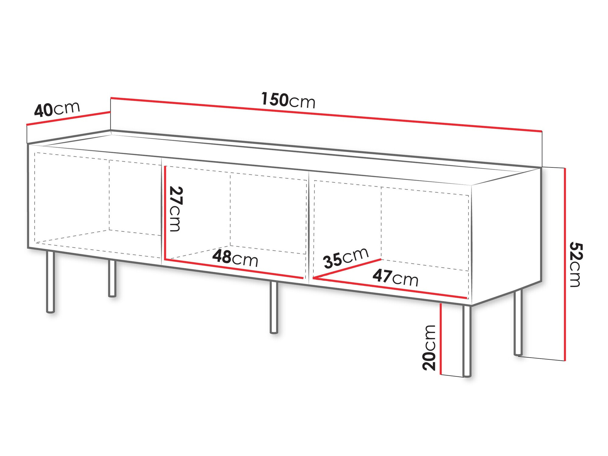 TV stand Melbela 106 (Cashmere + Oak)