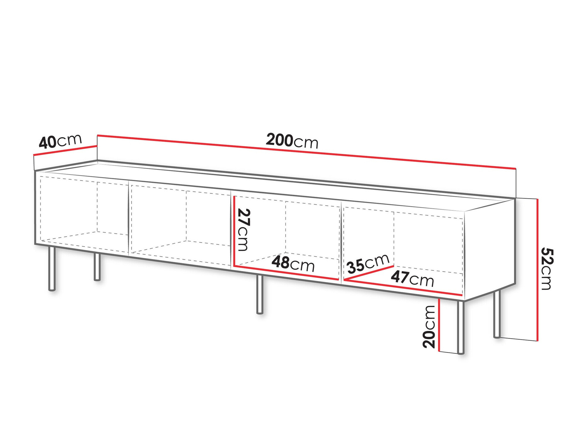 TV stand Melbela 107 (Light olive tree + Oak)