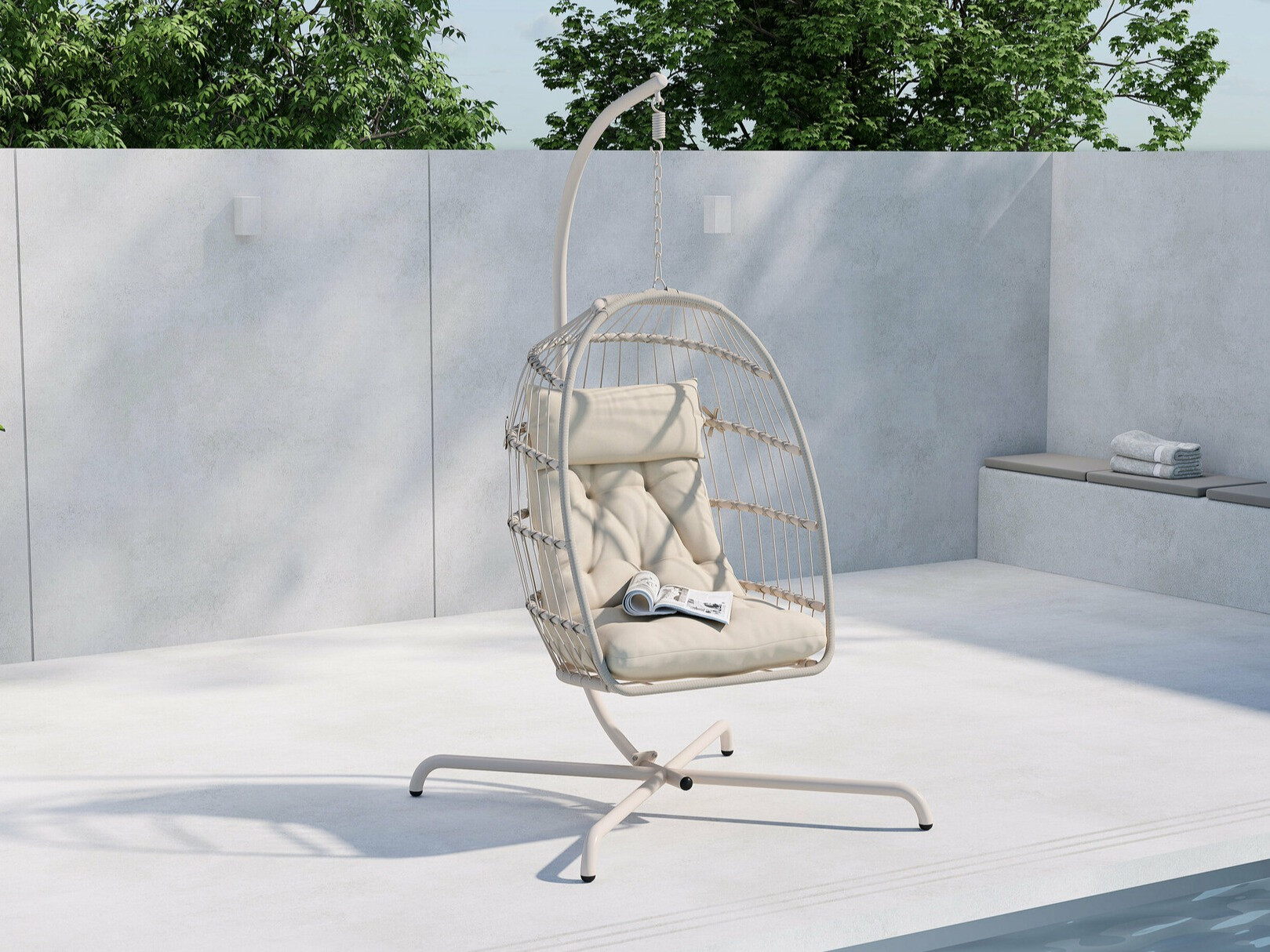 Hanging chair Dallas 4756 (Beige)