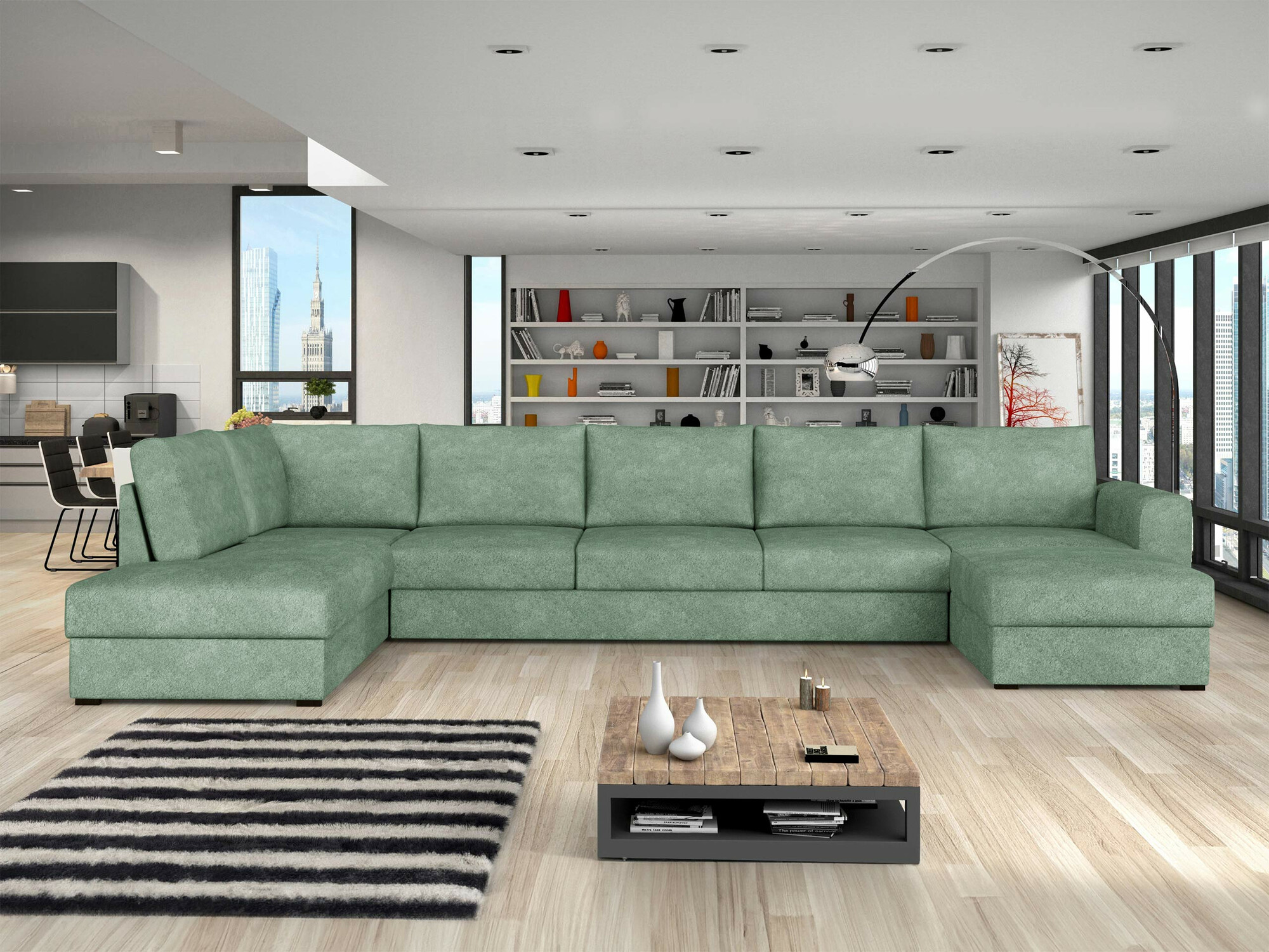 Corner sofa Comfivo Flumen I (Coral 55)