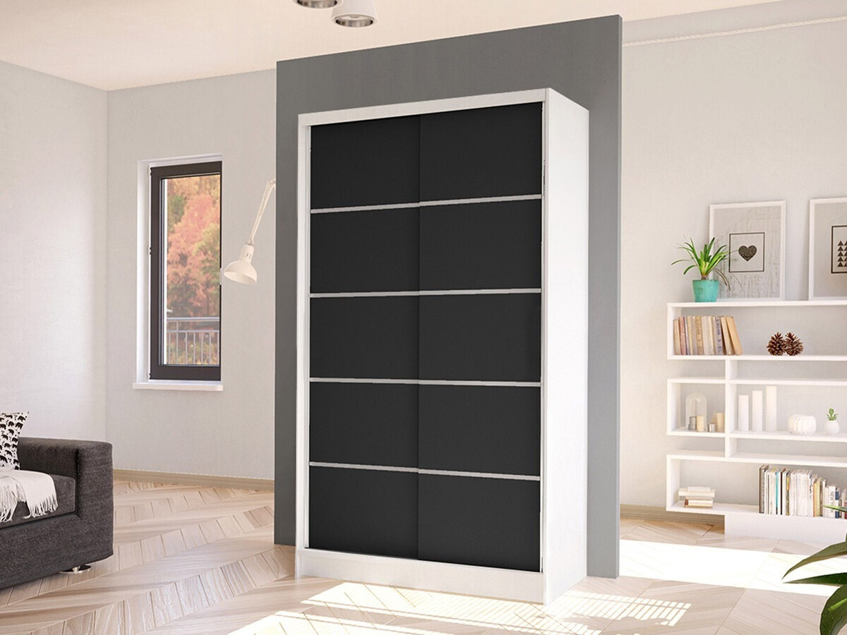 Wardrobe Closico Fractor IV (White + Black)
