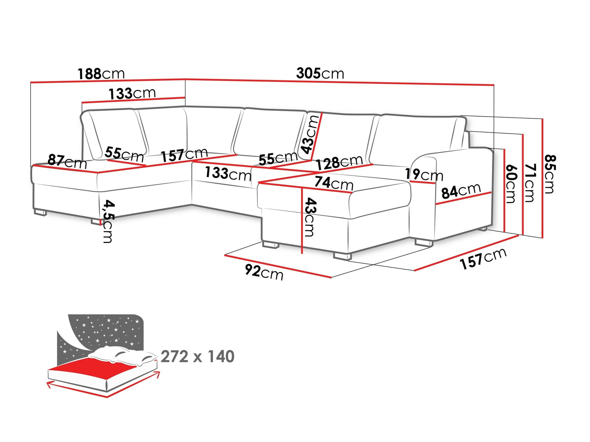 Corner sofa Comfivo Flumen (Soft 011 + Majorka 03)
