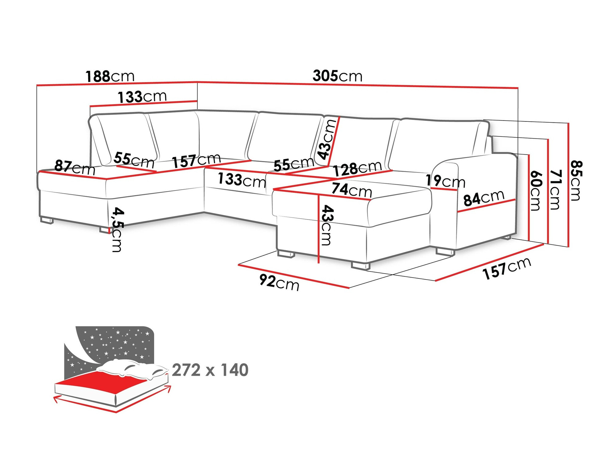 Corner sofa Comfivo Flumen (Soft 011 + Majorka 03)