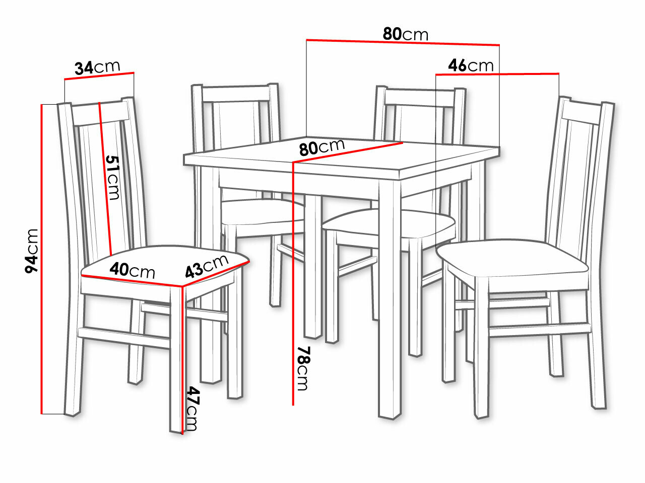 Dining set Victorville 279 (White)