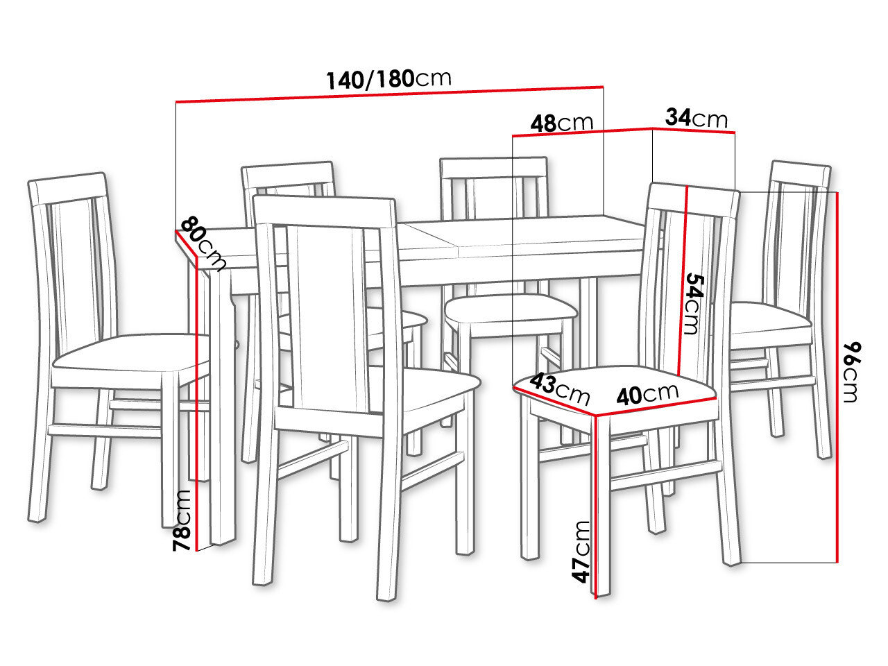 Dining set Victorville 293 (White)
