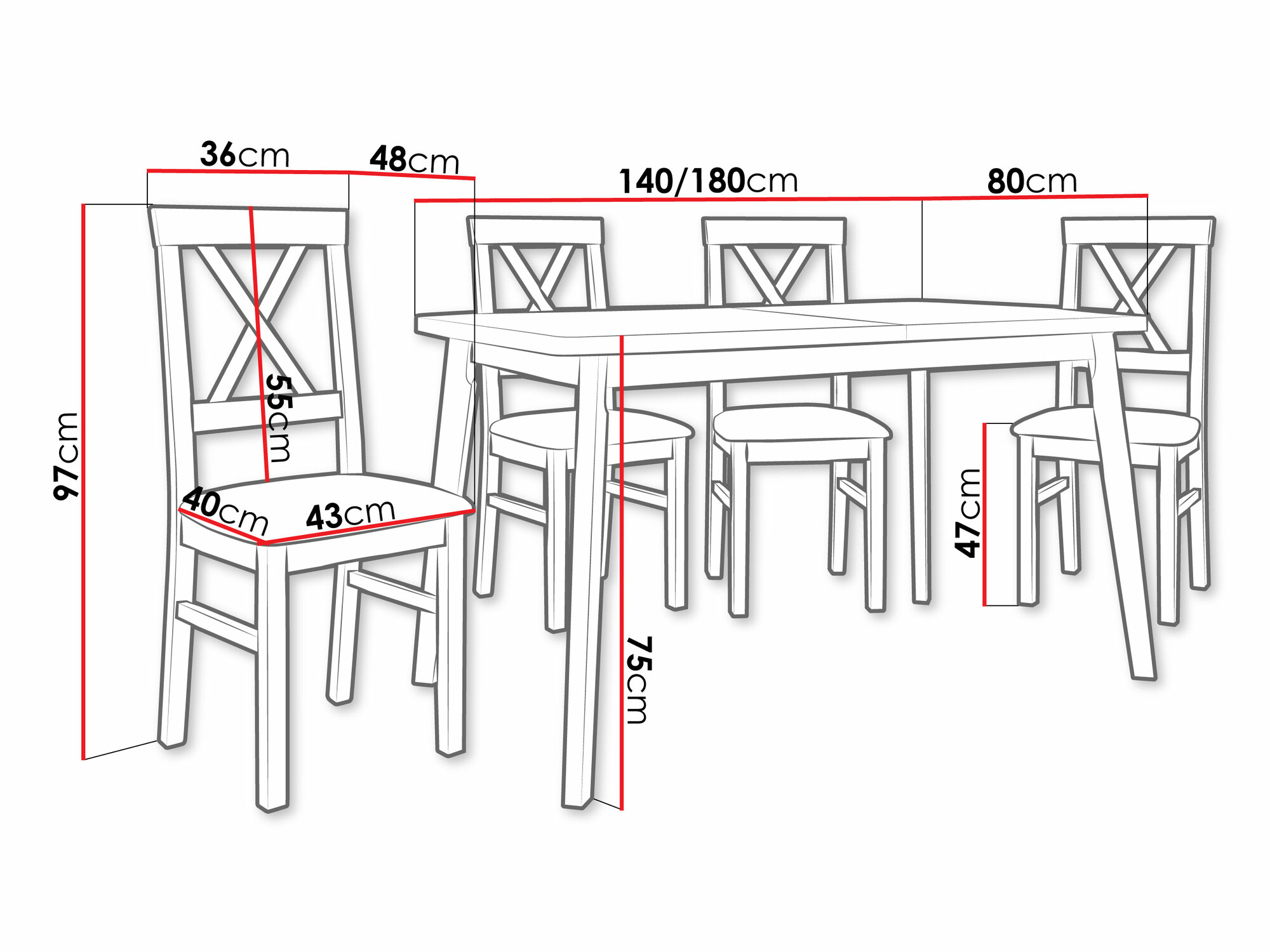 Dining set Victorville 373