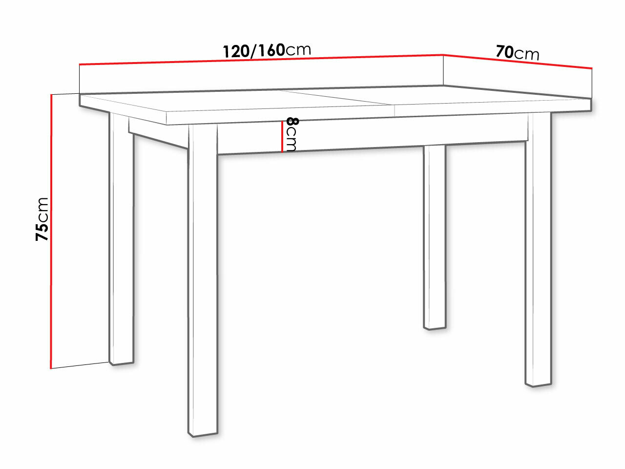 Table Victorville 111 (Sonoma oak)