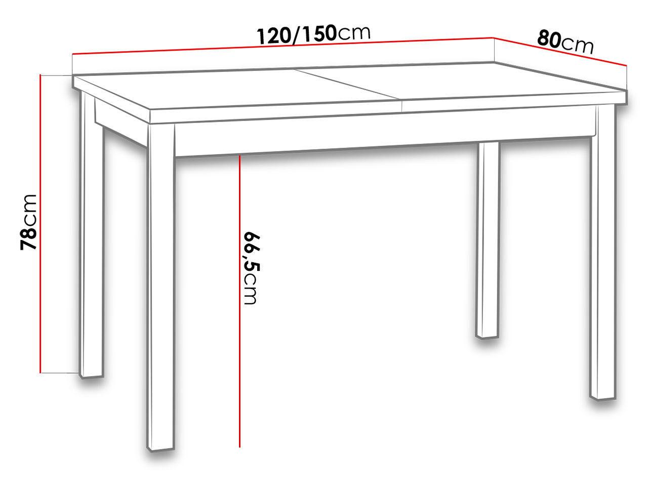 Table Victorville 125 (Black)