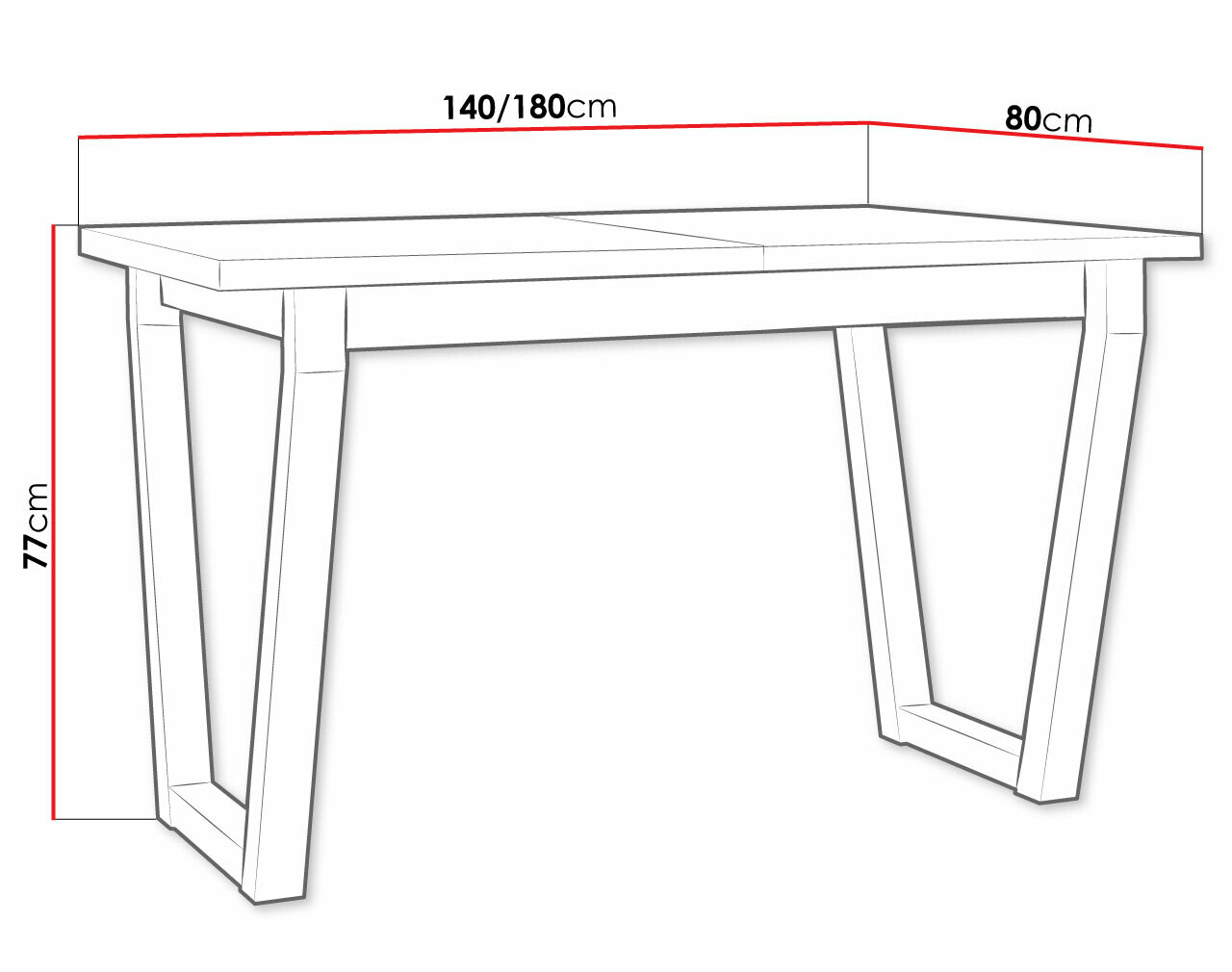 Table Victorville 301 (Black + Grandson oak)