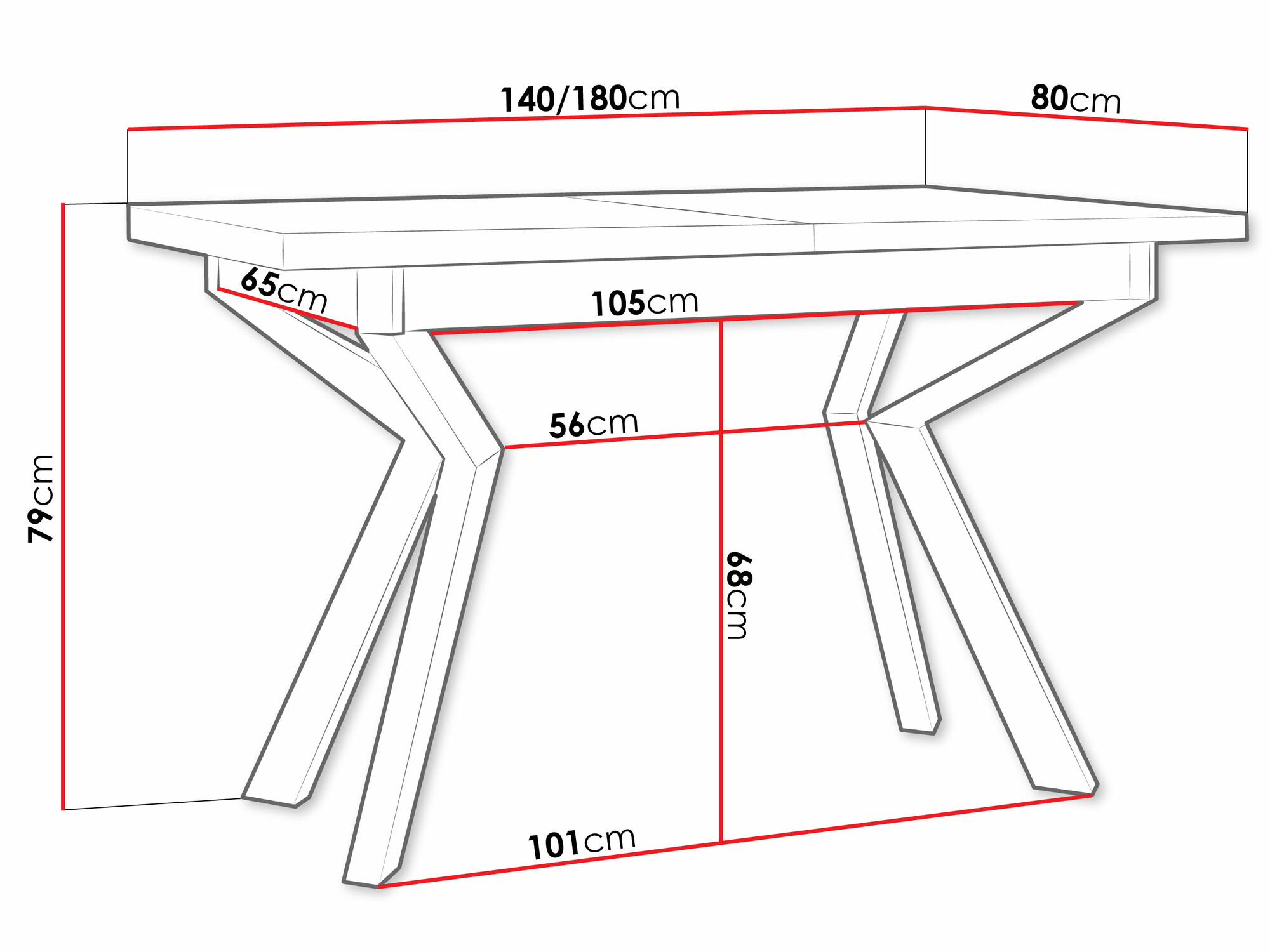 Table Victorville 328 (Black + Grandson oak)