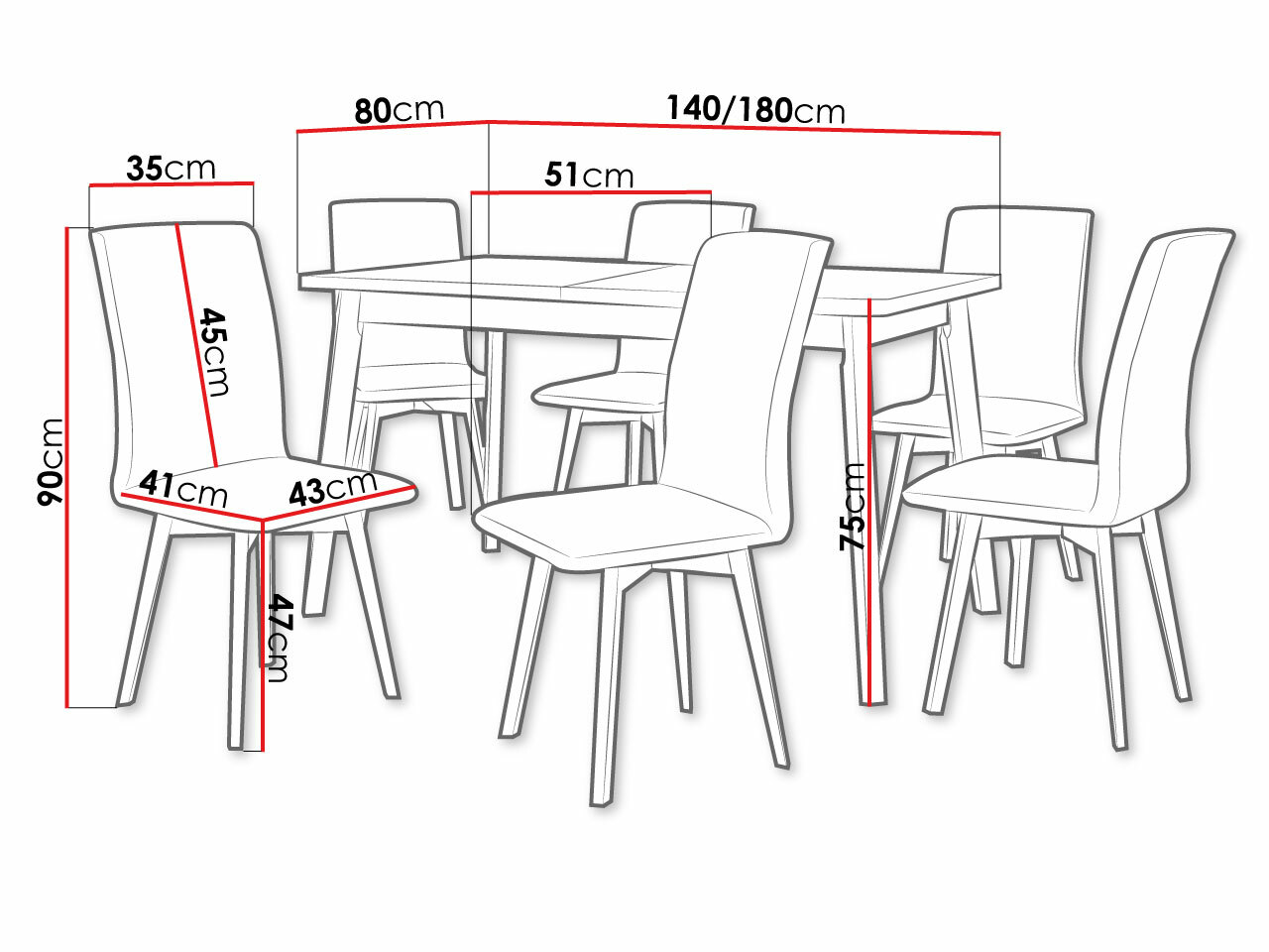 Dining set Victorville 335 (Sonoma oak)