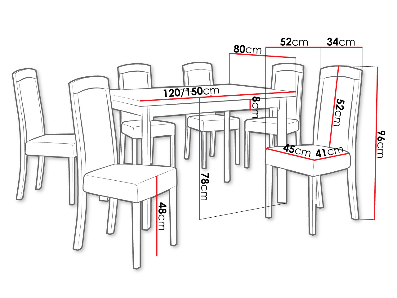 Dining set Victorville 351 (Sonoma oak)