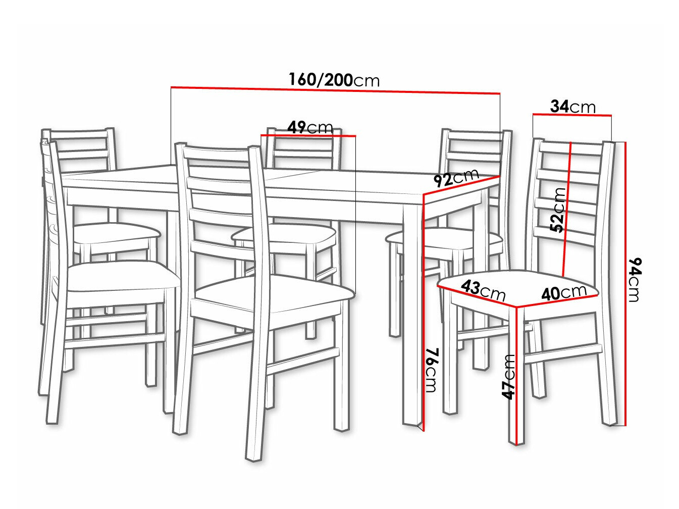 Dining set Victorville 261 (Nut)