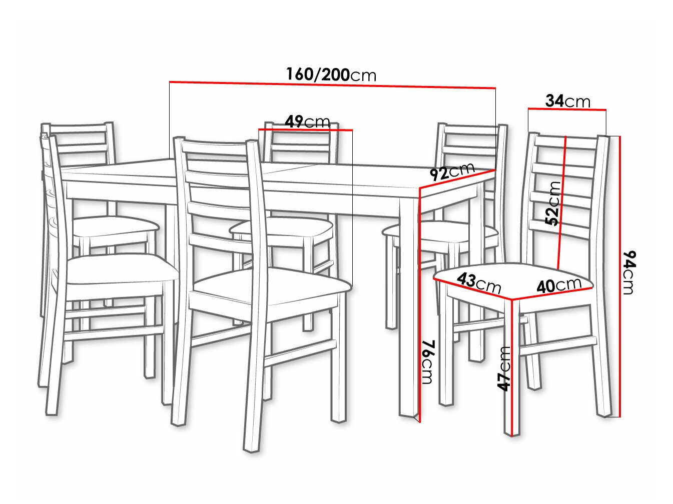 Dining set Victorville 261 (Nut)