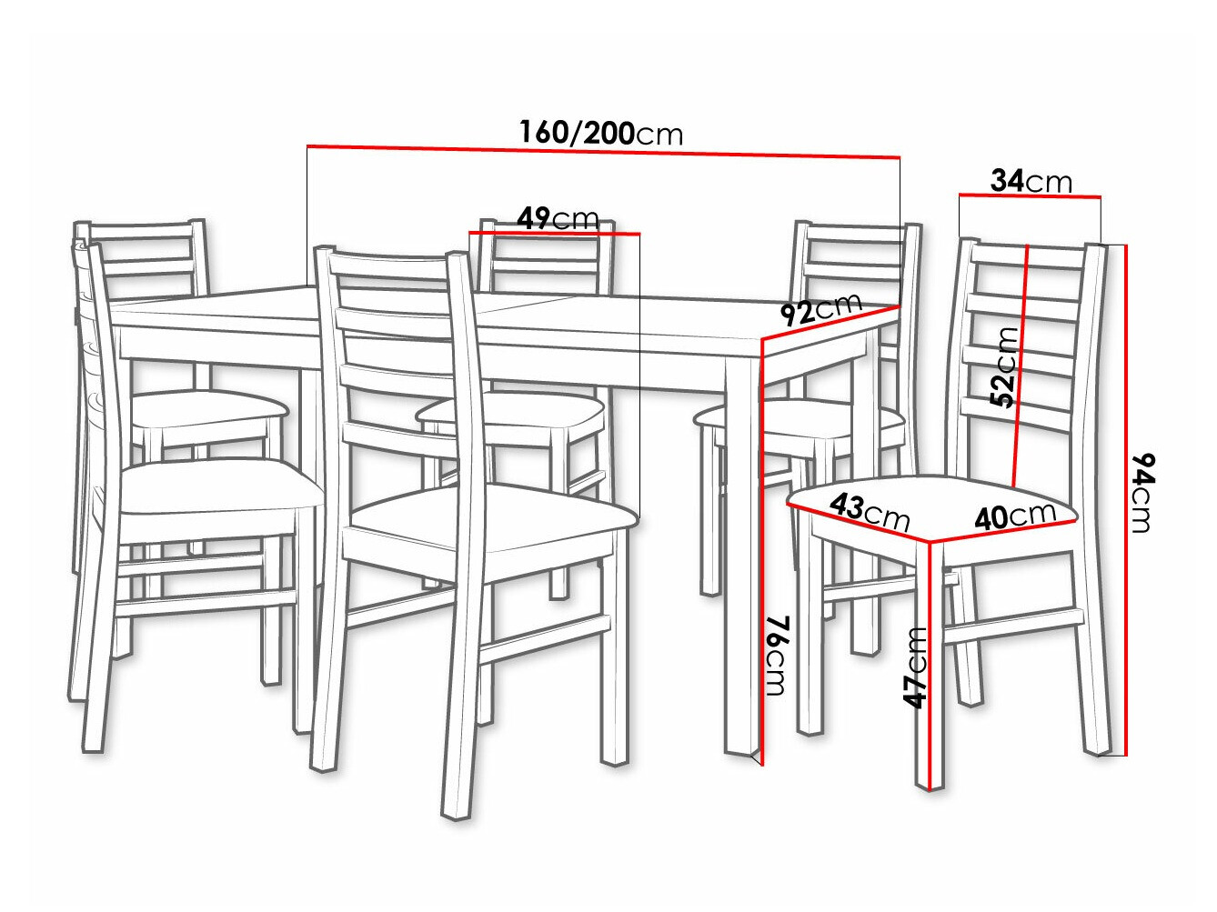 Dining set Victorville 261 (Sonoma oak)