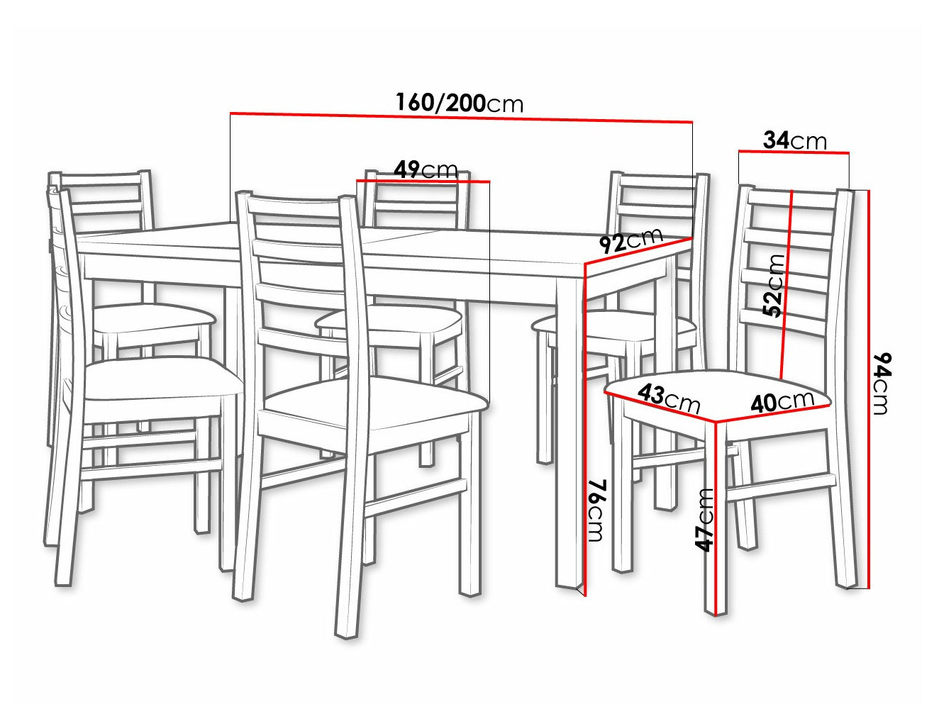 Dining set Victorville 261 (Sonoma oak)