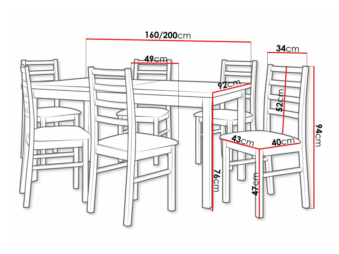 Dining set Victorville 261 (White)