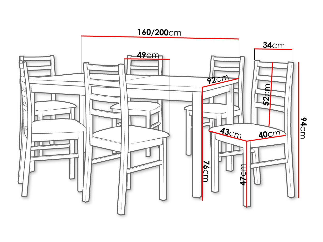 Dining set Victorville 261 (White)