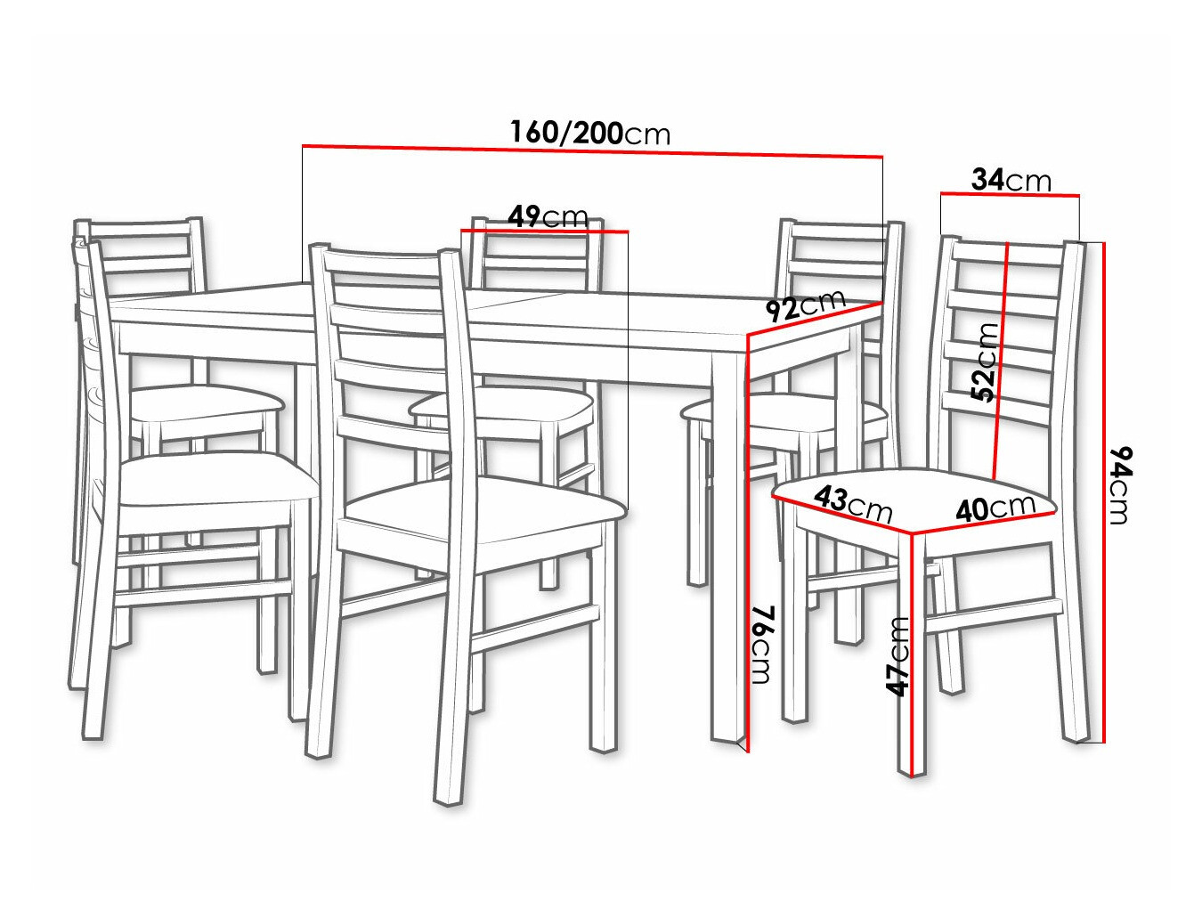 Dining set Victorville 261 (White)