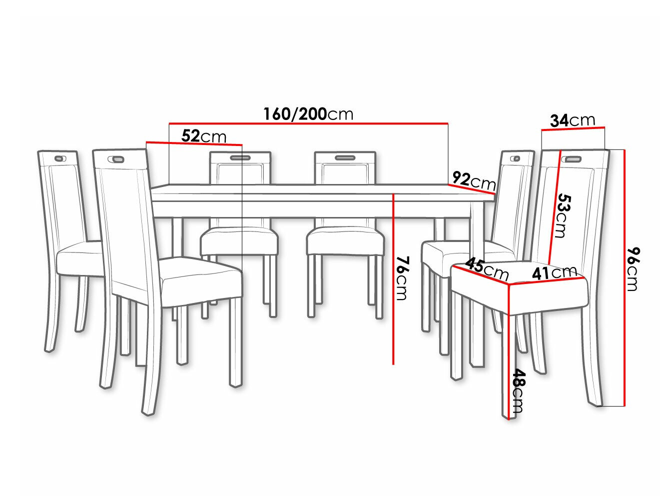 Dining set Victorville 262 (Nut)