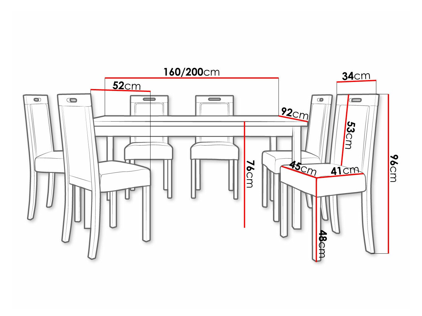 Dining set Victorville 262 (Sonoma oak)