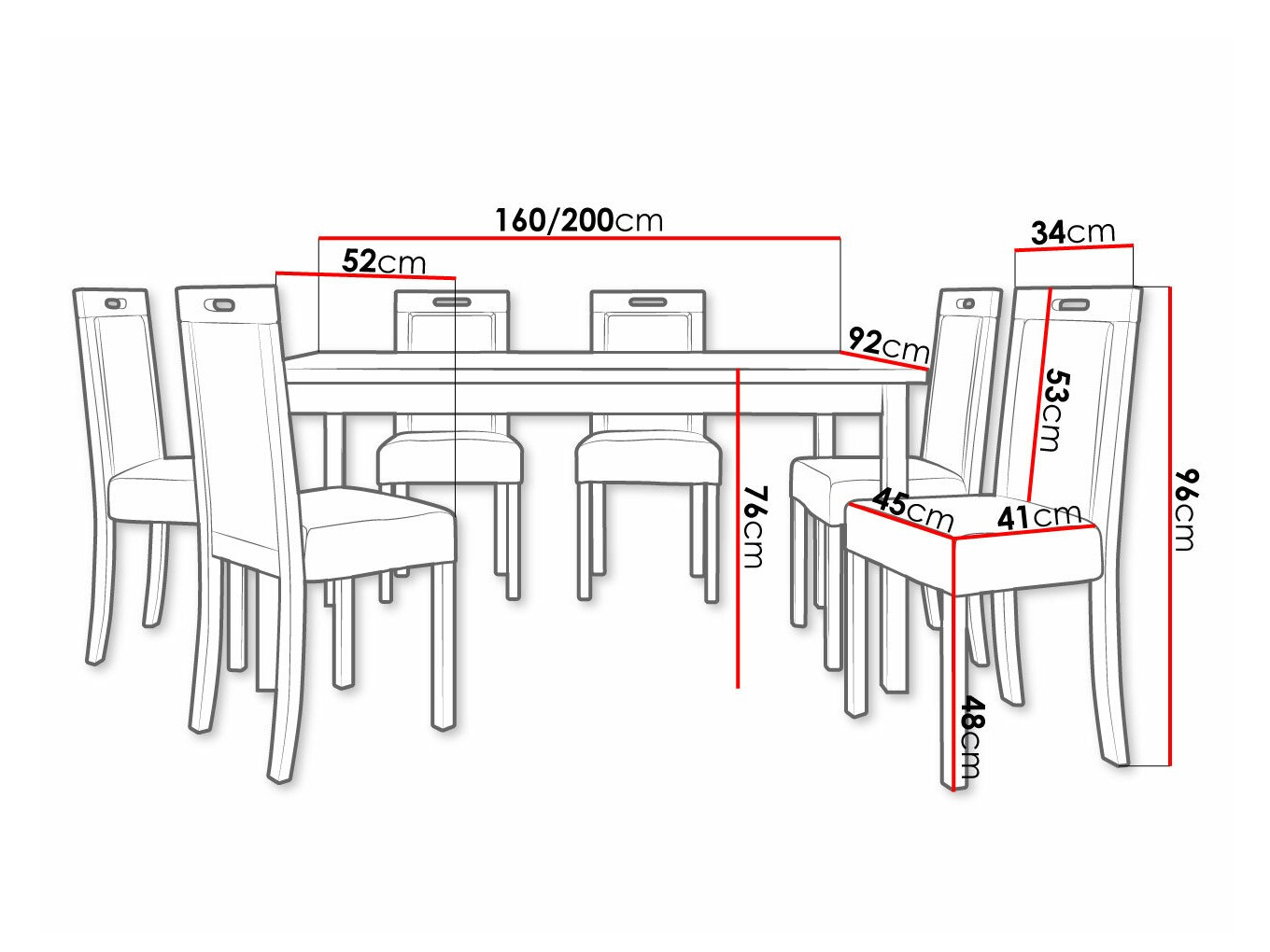 Dining set Victorville 262 (Sonoma oak)