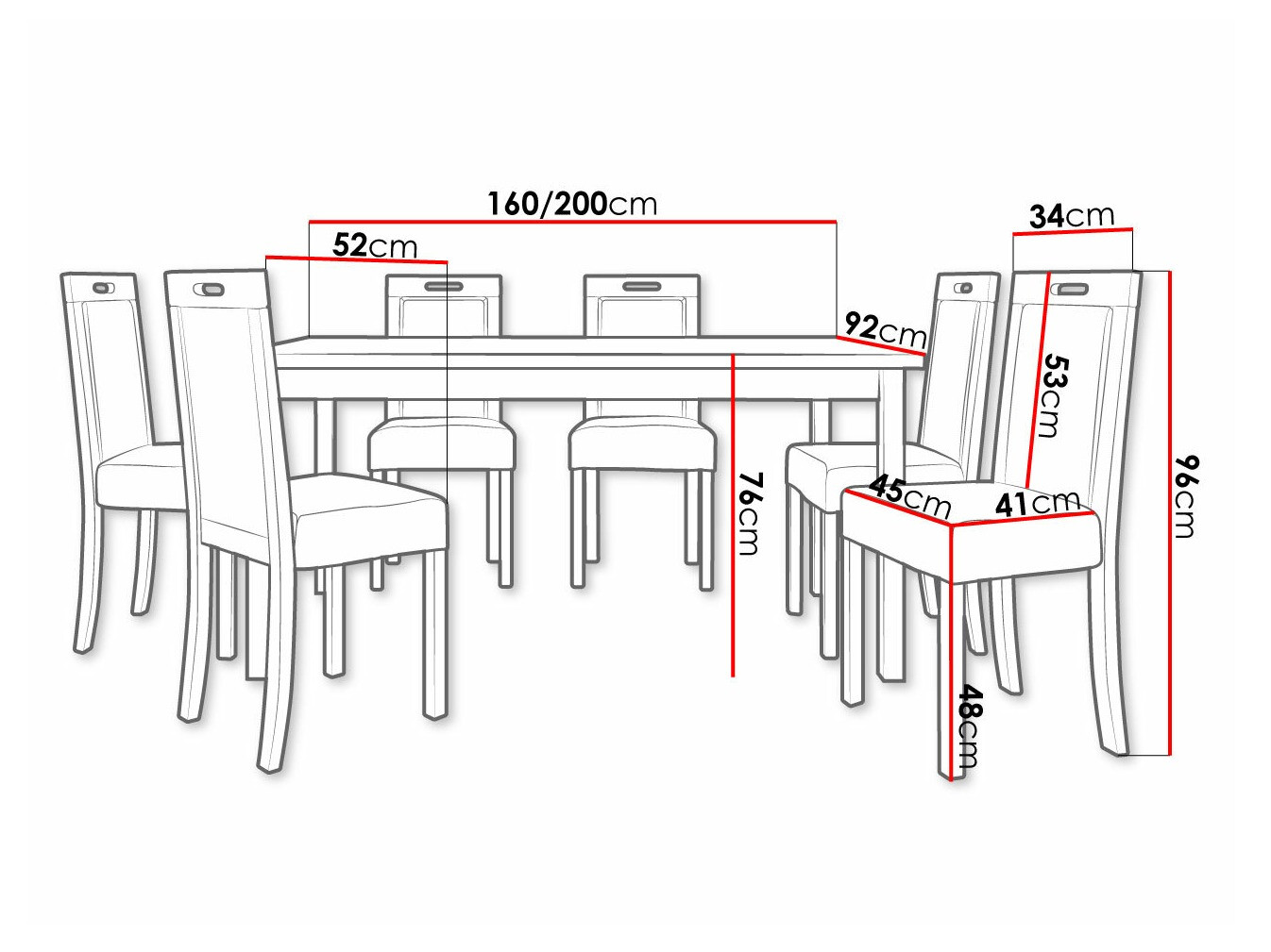 Dining set Victorville 262 (Sonoma oak)