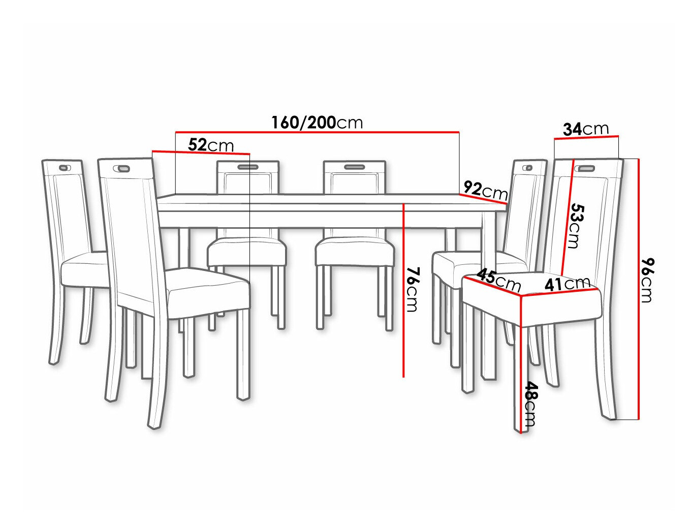 Dining set Victorville 262 (White)