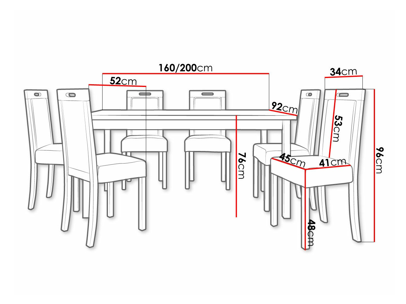 Dining set Victorville 262 (White)