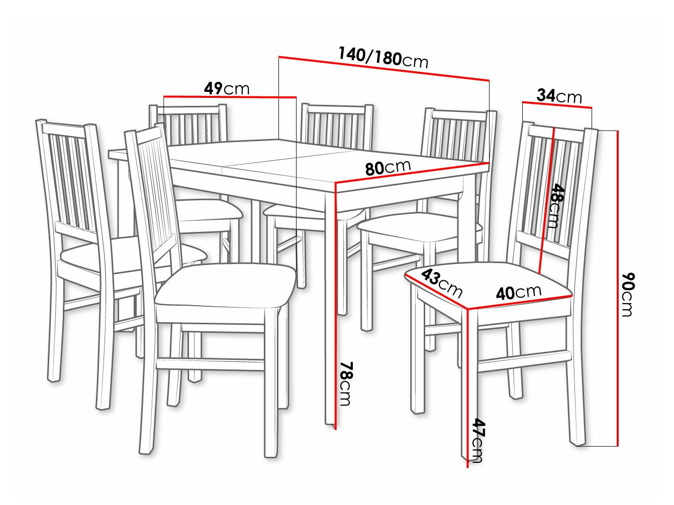 Dining set Victorville 264 (White)