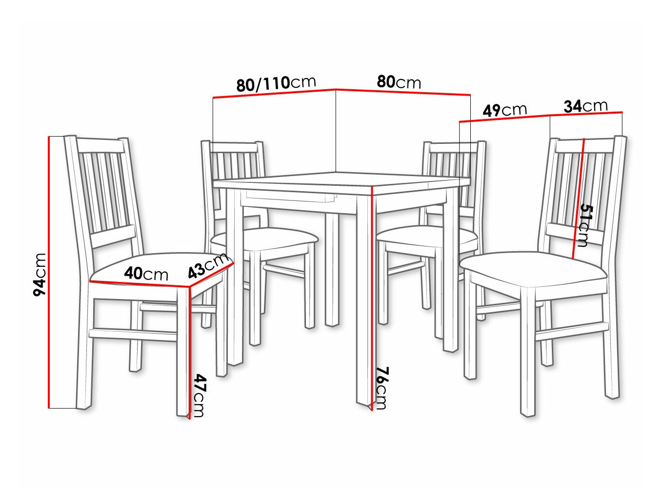Dining set Victorville 275 (Nut)