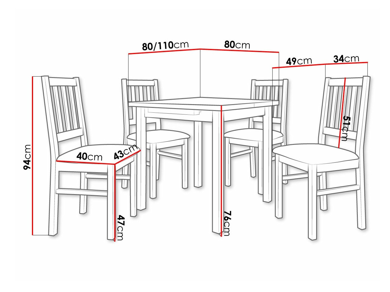 Dining set Victorville 275 (White)
