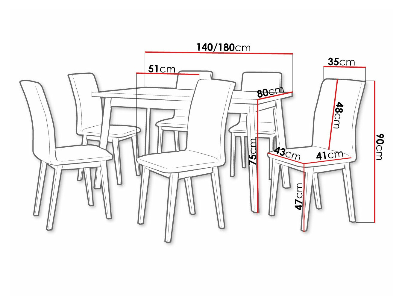 Dining set Victorville 288 (Grandson oak + Black)