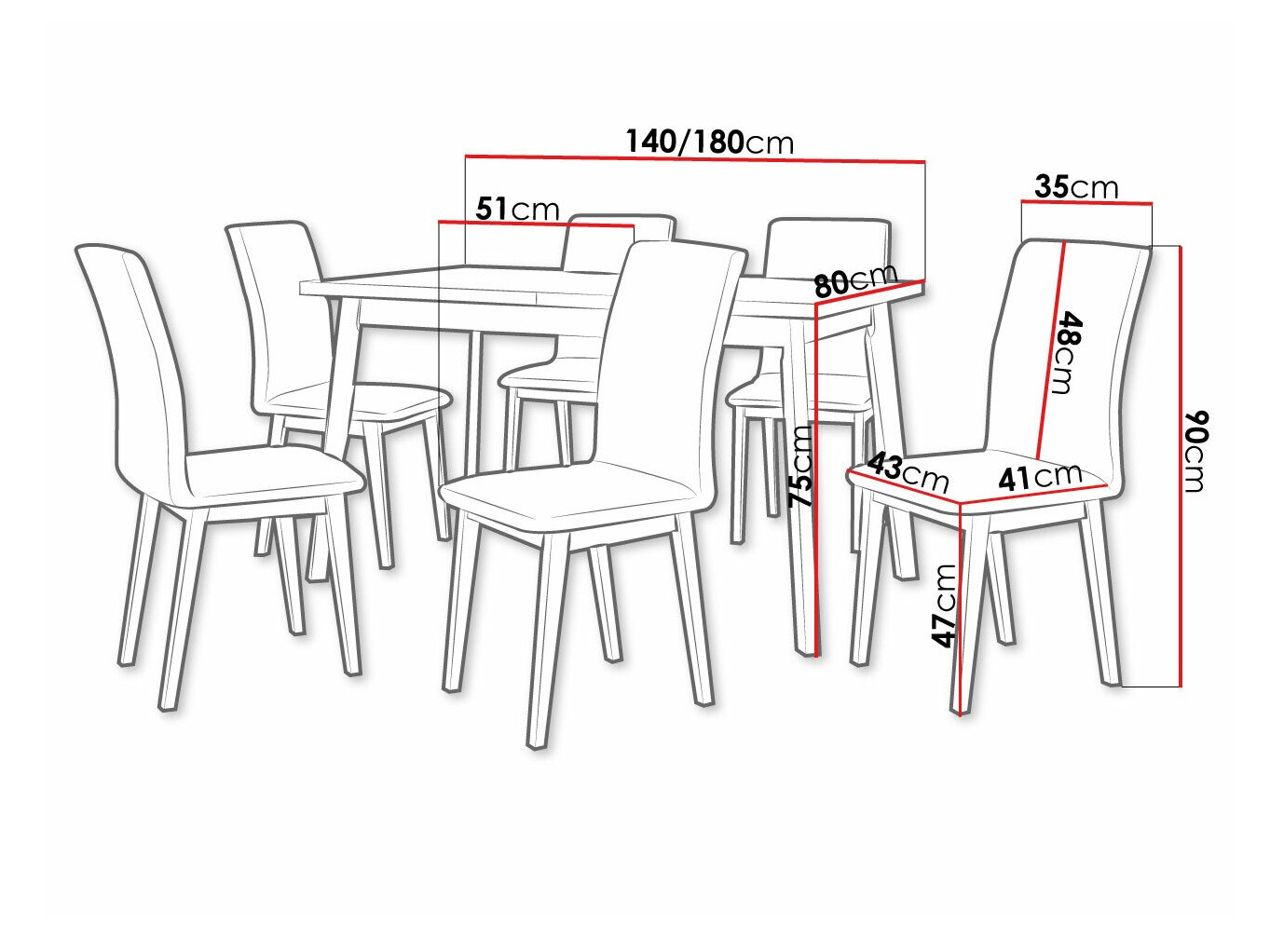 Dining set Victorville 288 (Grandson oak + Black)