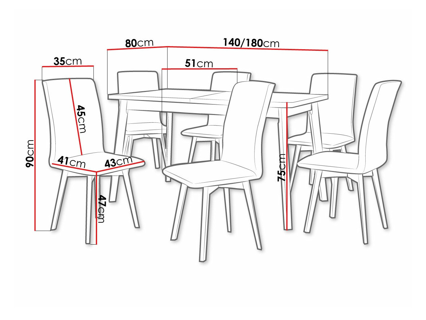 Dining set Victorville 291 (Grandson oak + White)