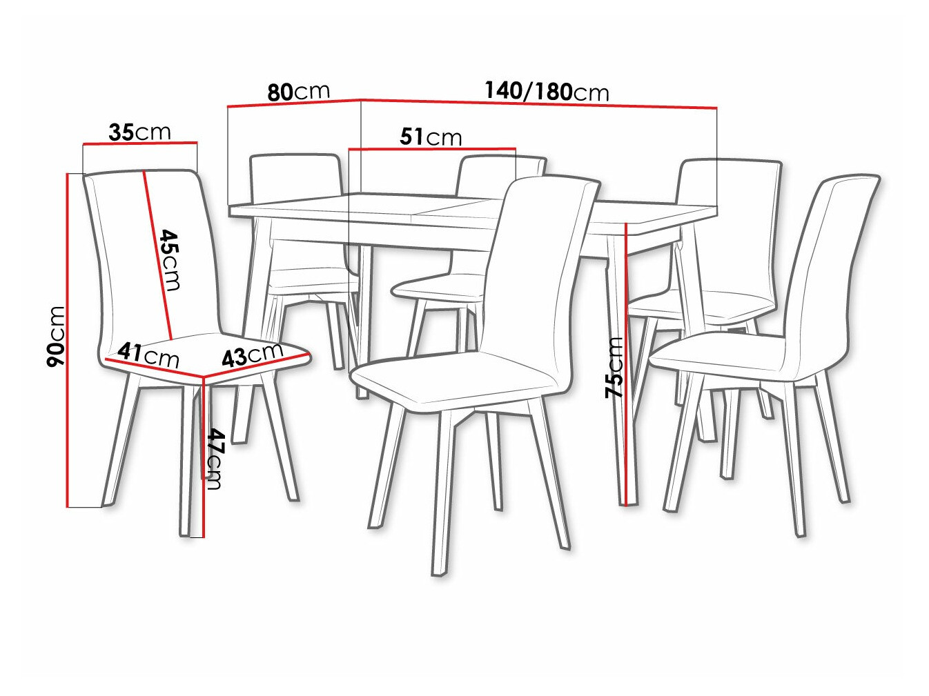 Dining set Victorville 291 (Grandson oak + White)