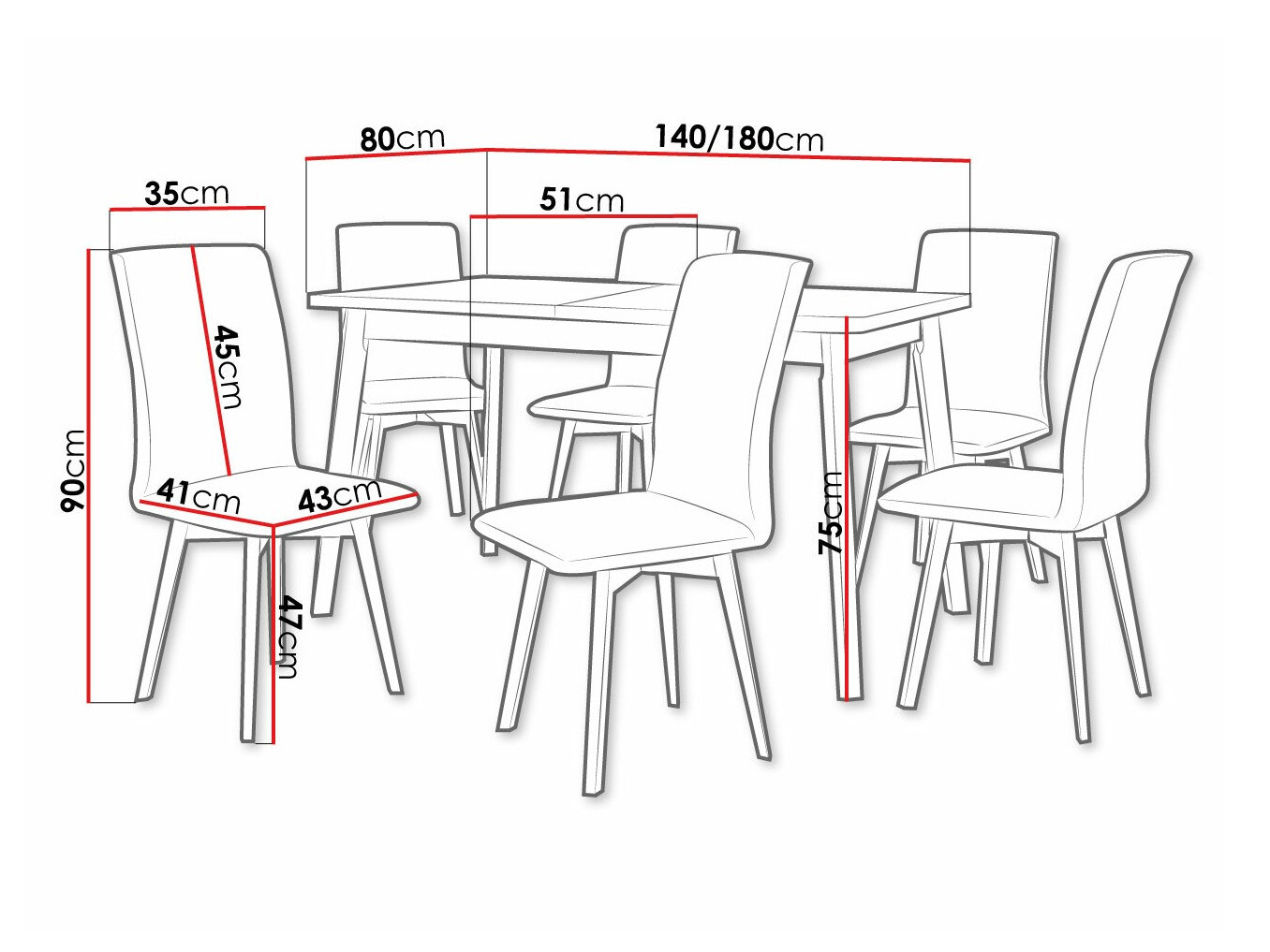 Dining set Victorville 291 (Sonoma oak + White)