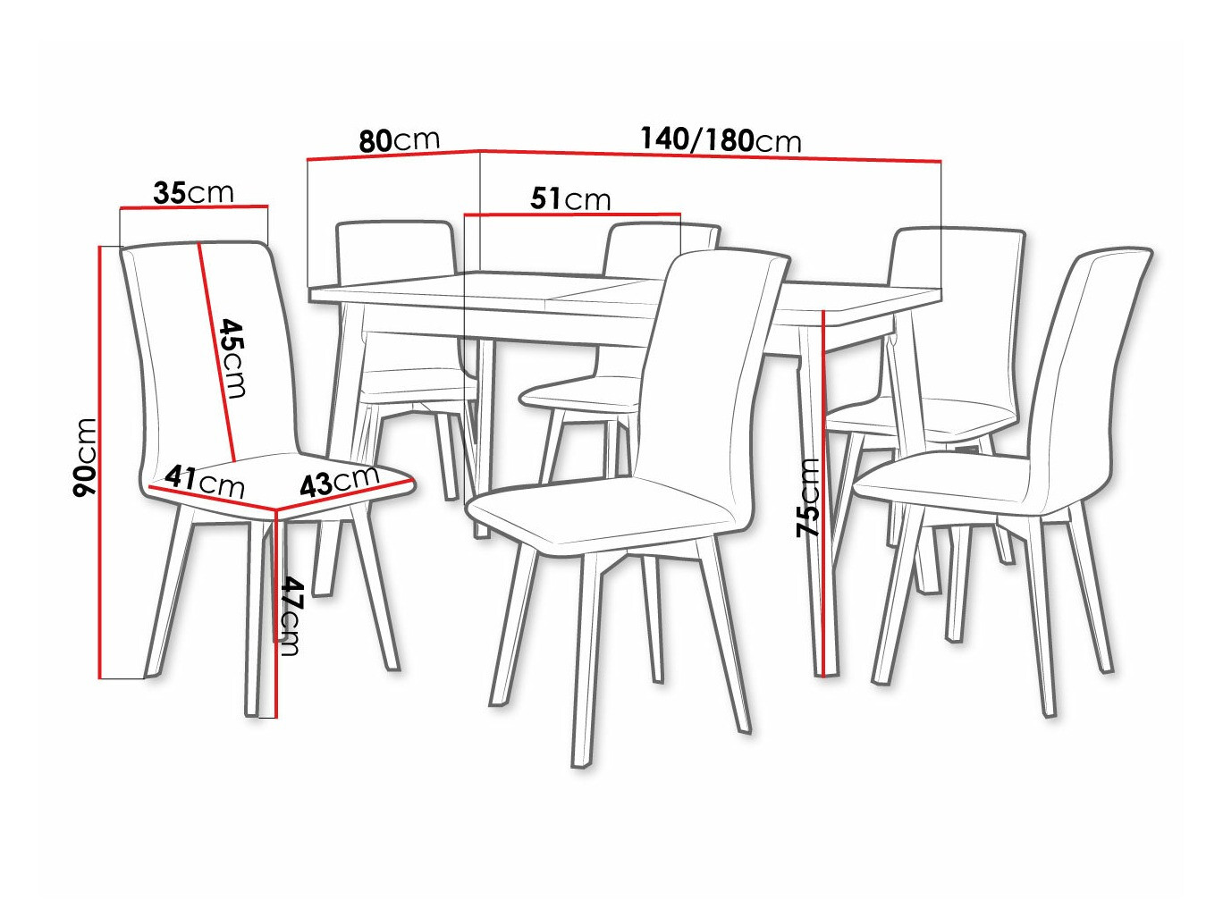 Dining set Victorville 292 (Grandson oak + Black)