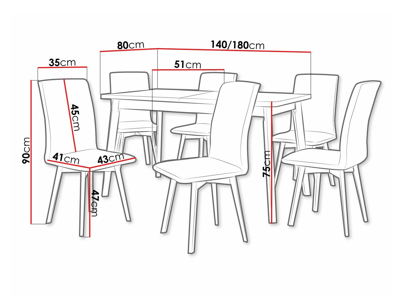 Dining set Victorville 292 (Grandson oak + Black)