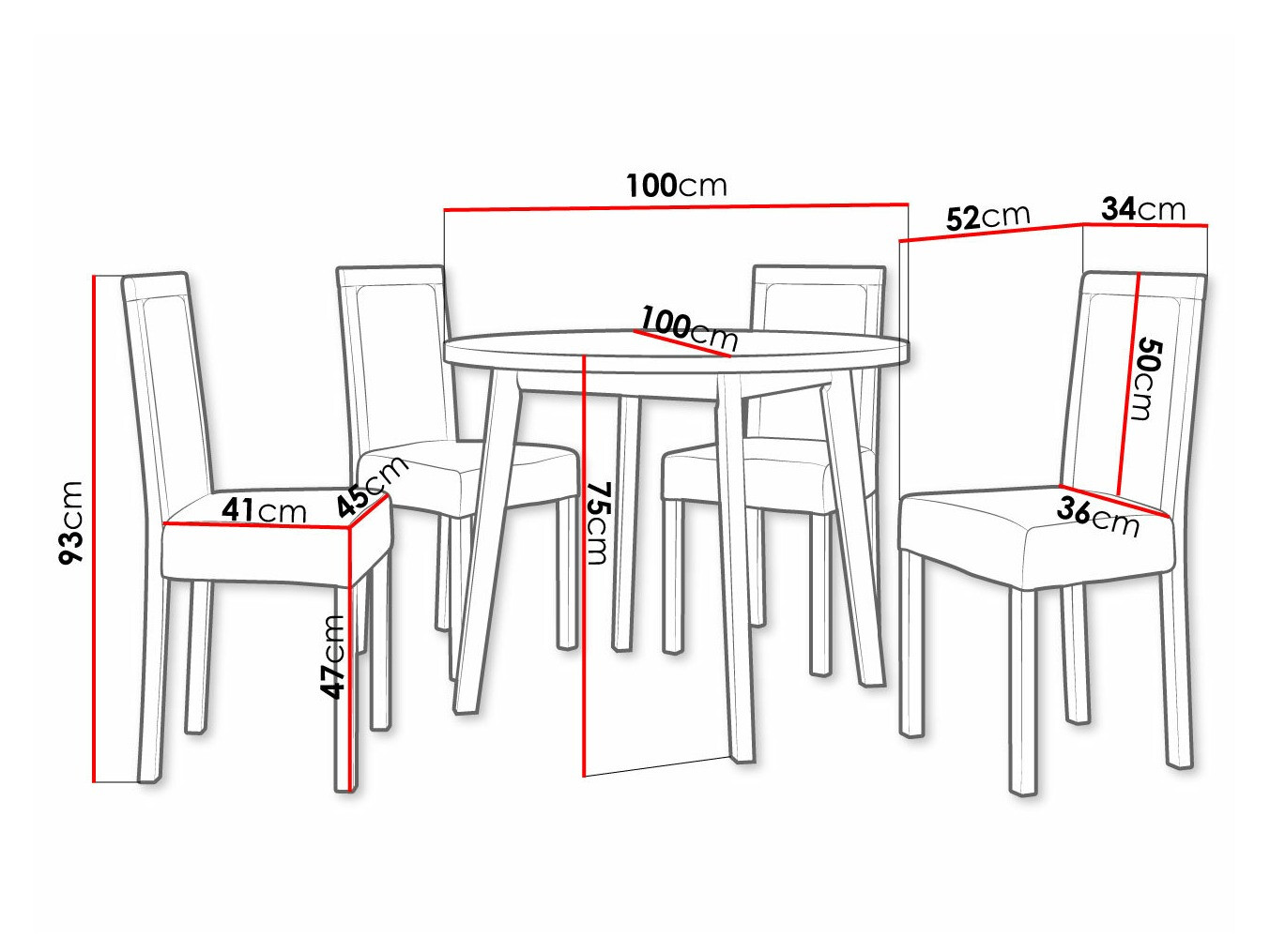 Dining set Victorville 304 (Sonoma oak)