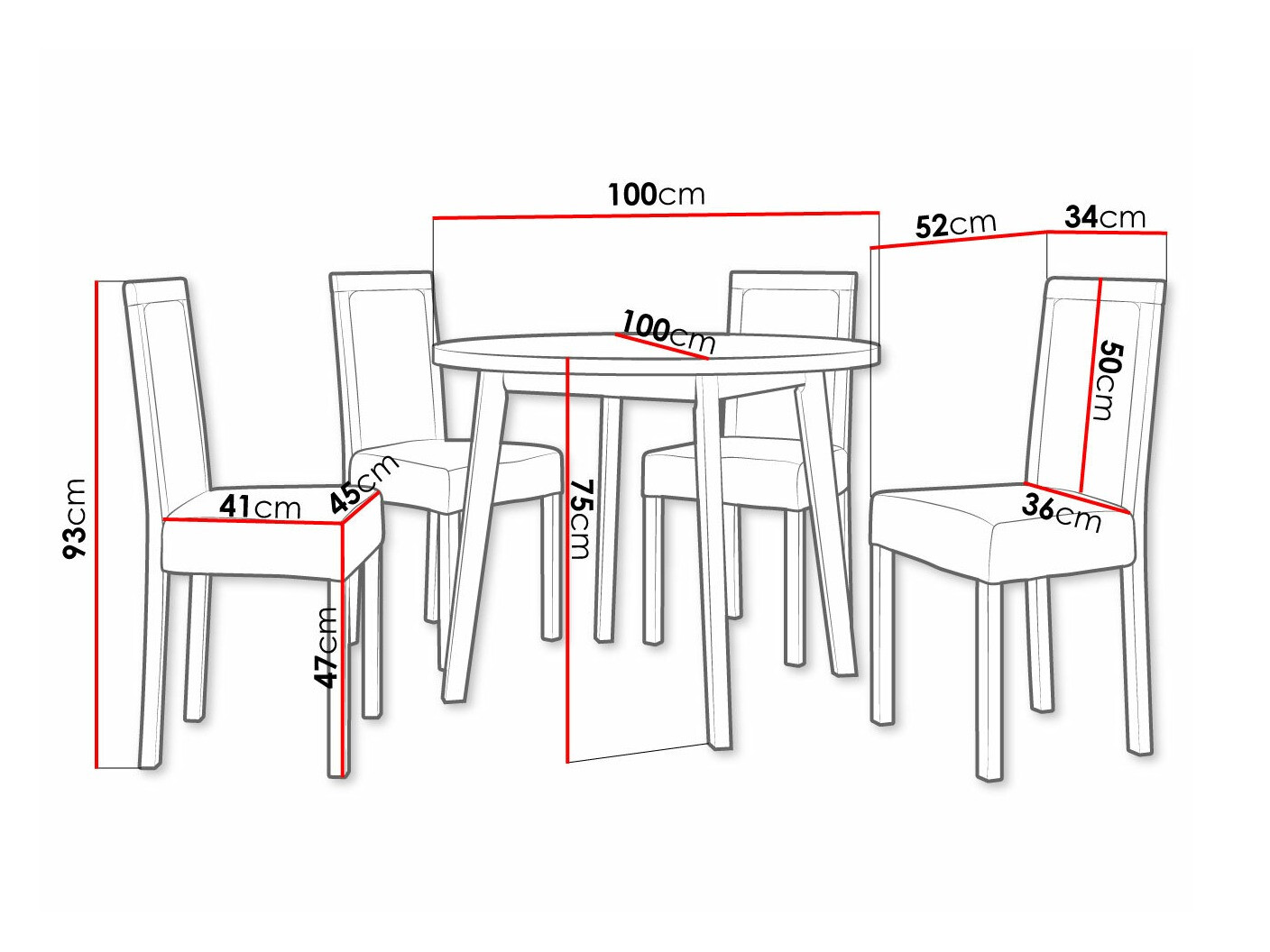Dining set Victorville 304 (Sonoma oak)