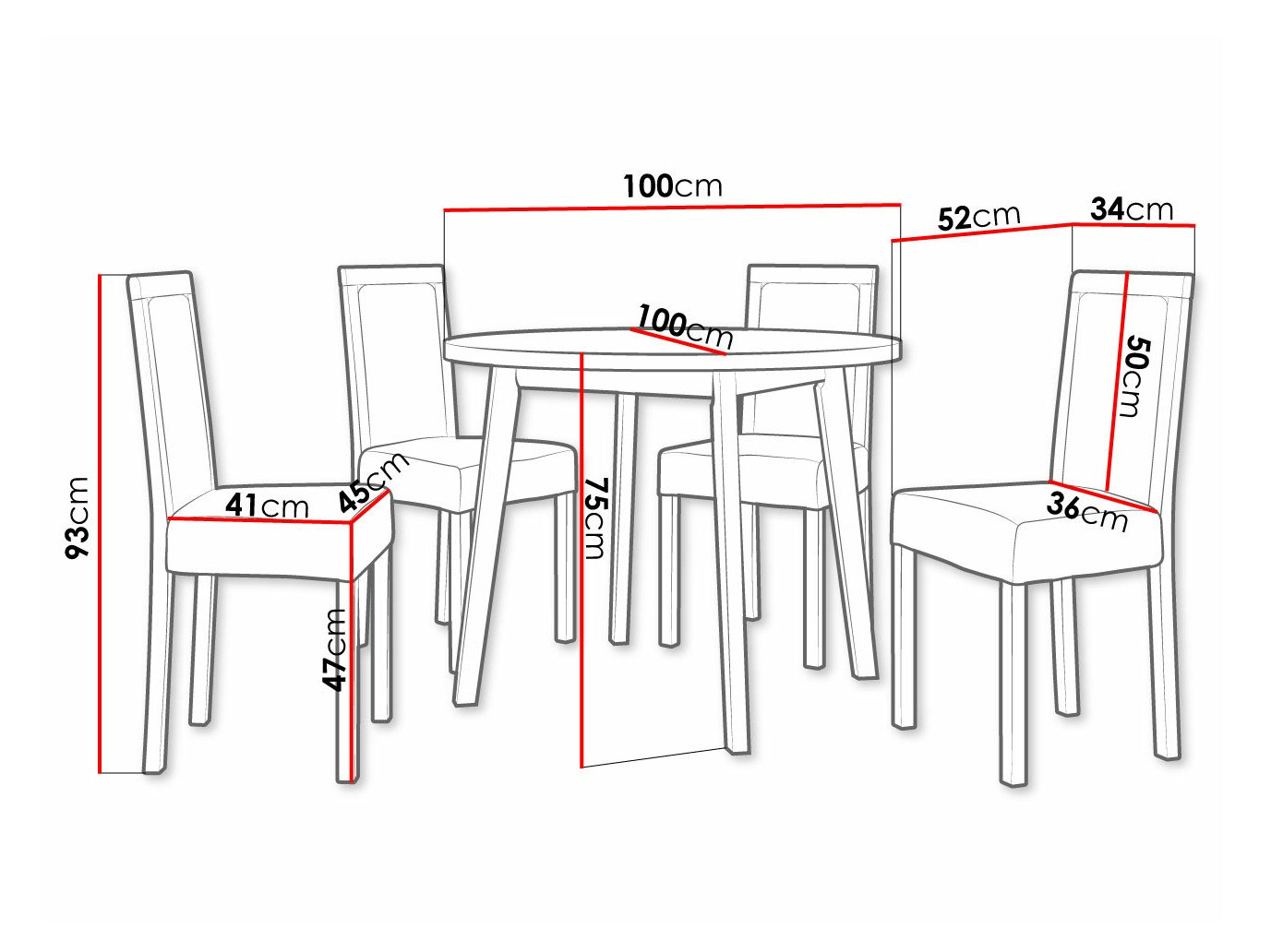 Dining set Victorville 304 (White)