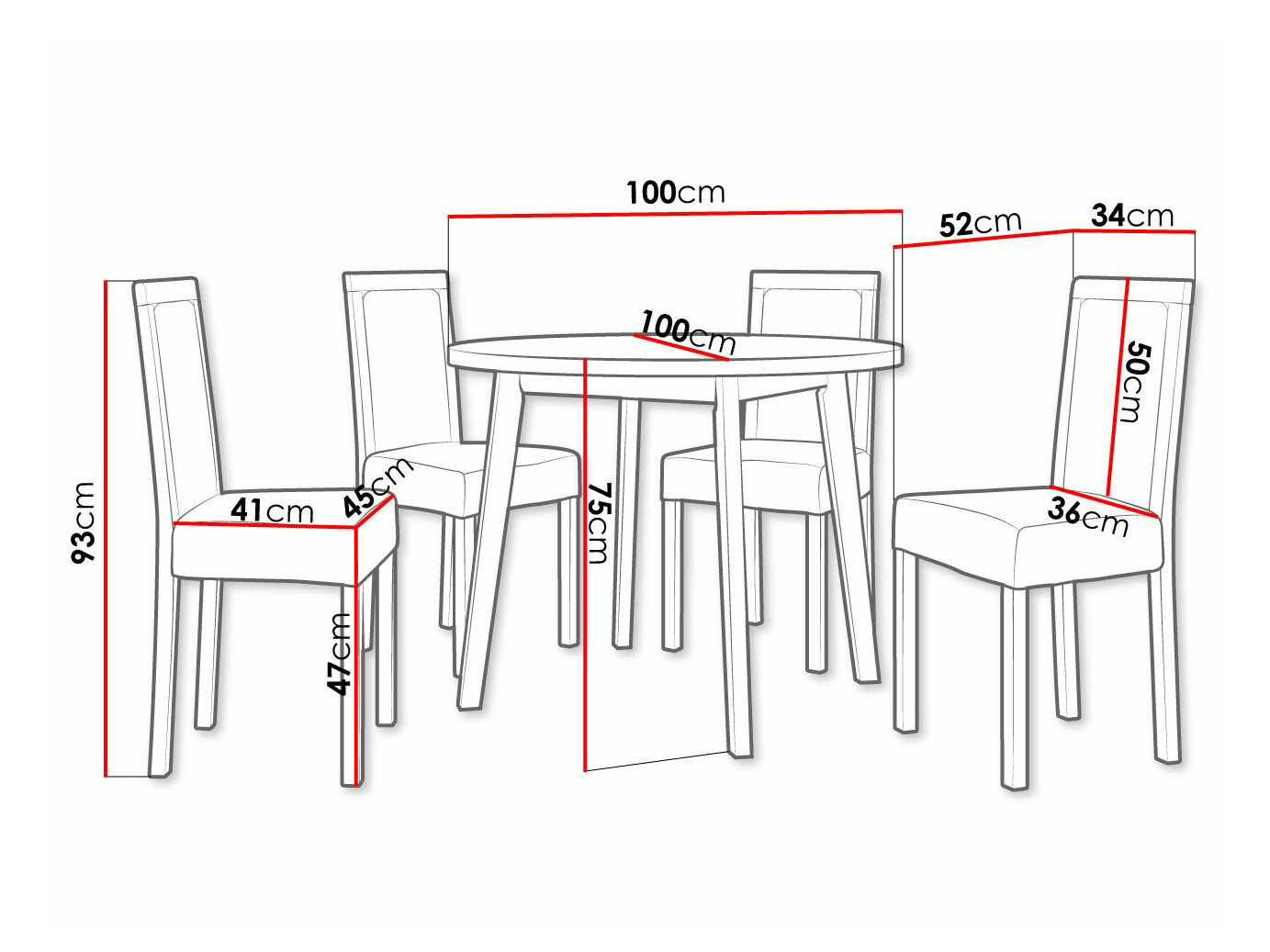 Dining set Victorville 304 (White)