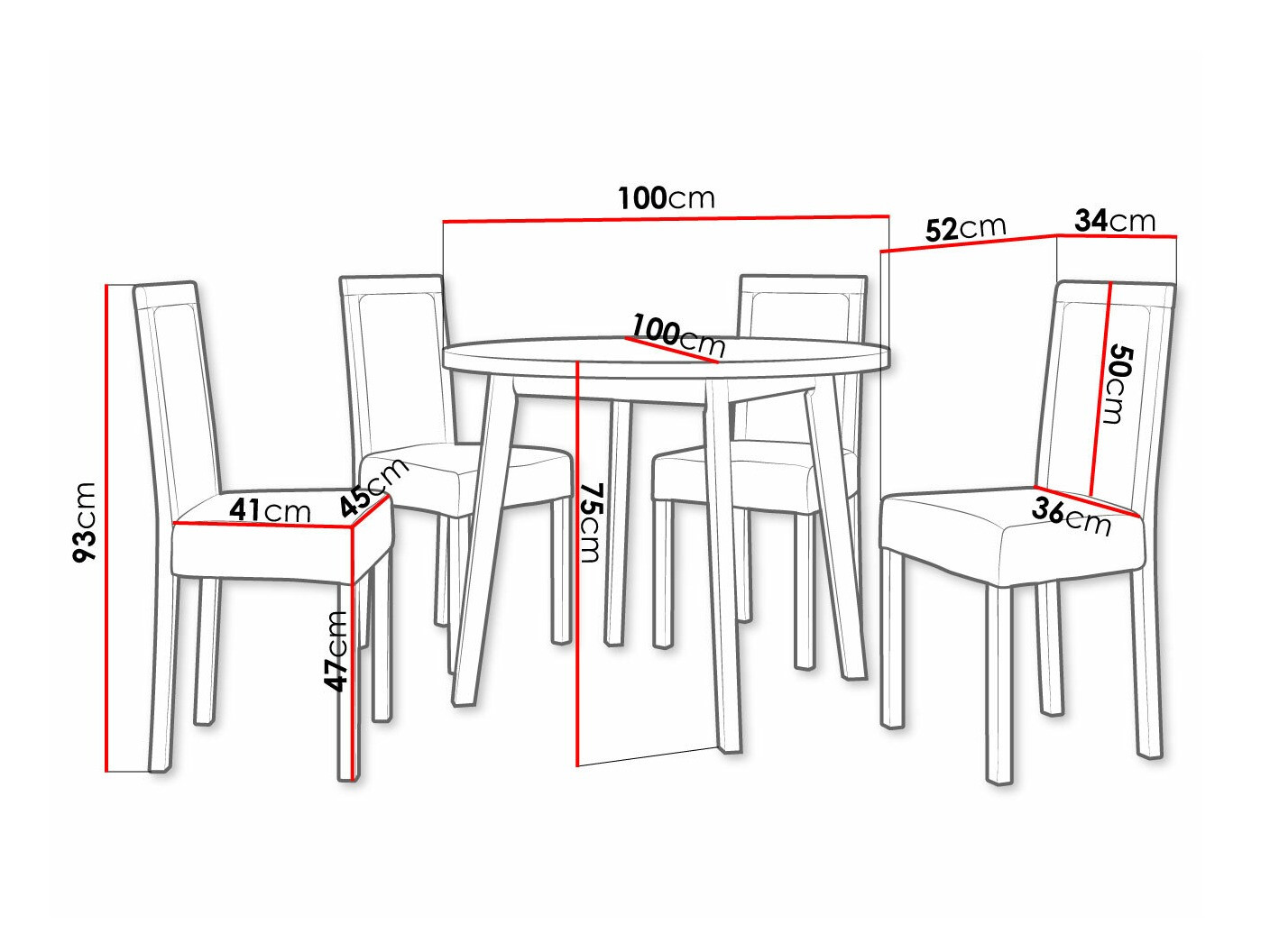 Dining set Victorville 304 (White)