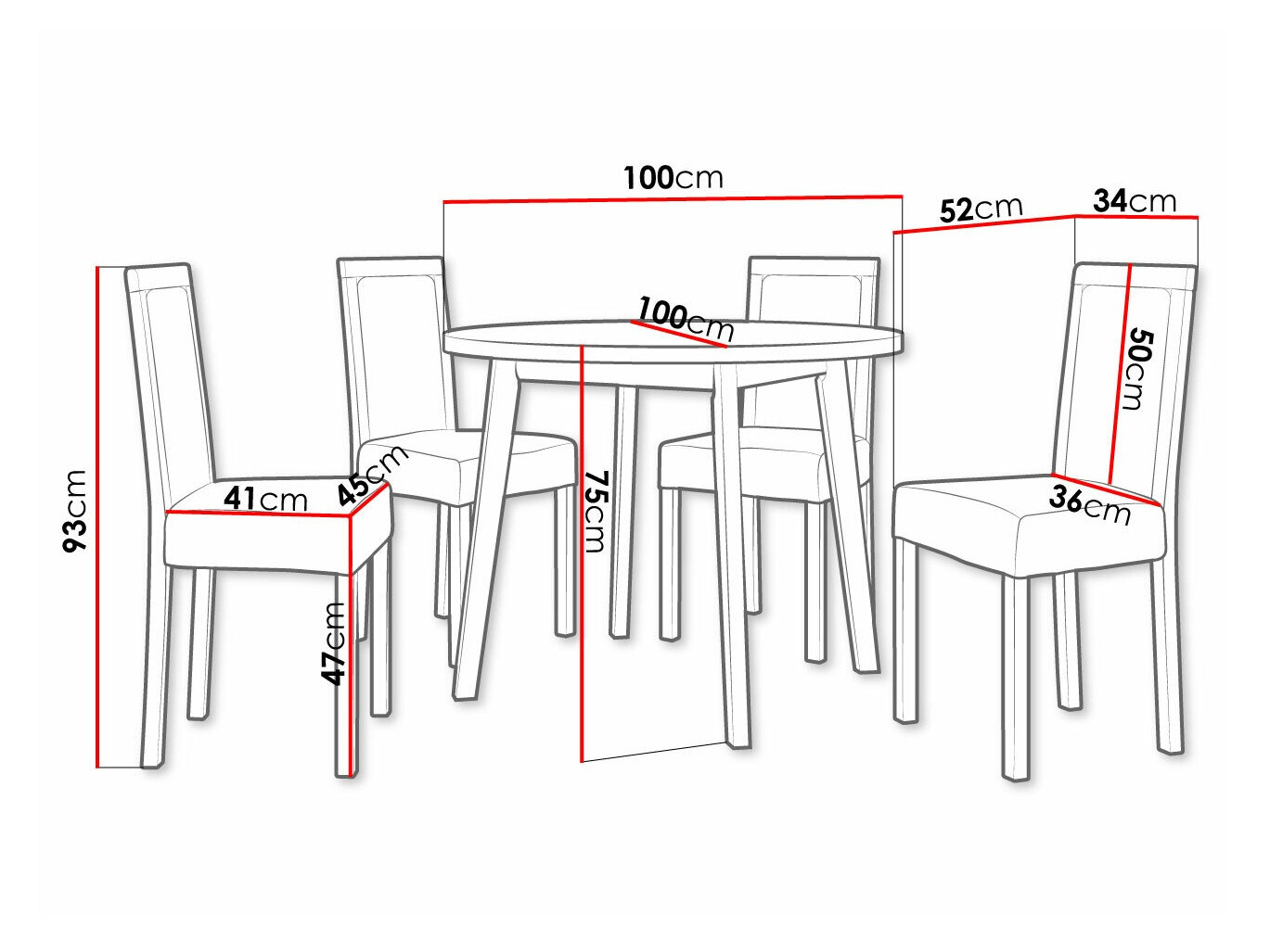 Dining set Victorville 304 (White)