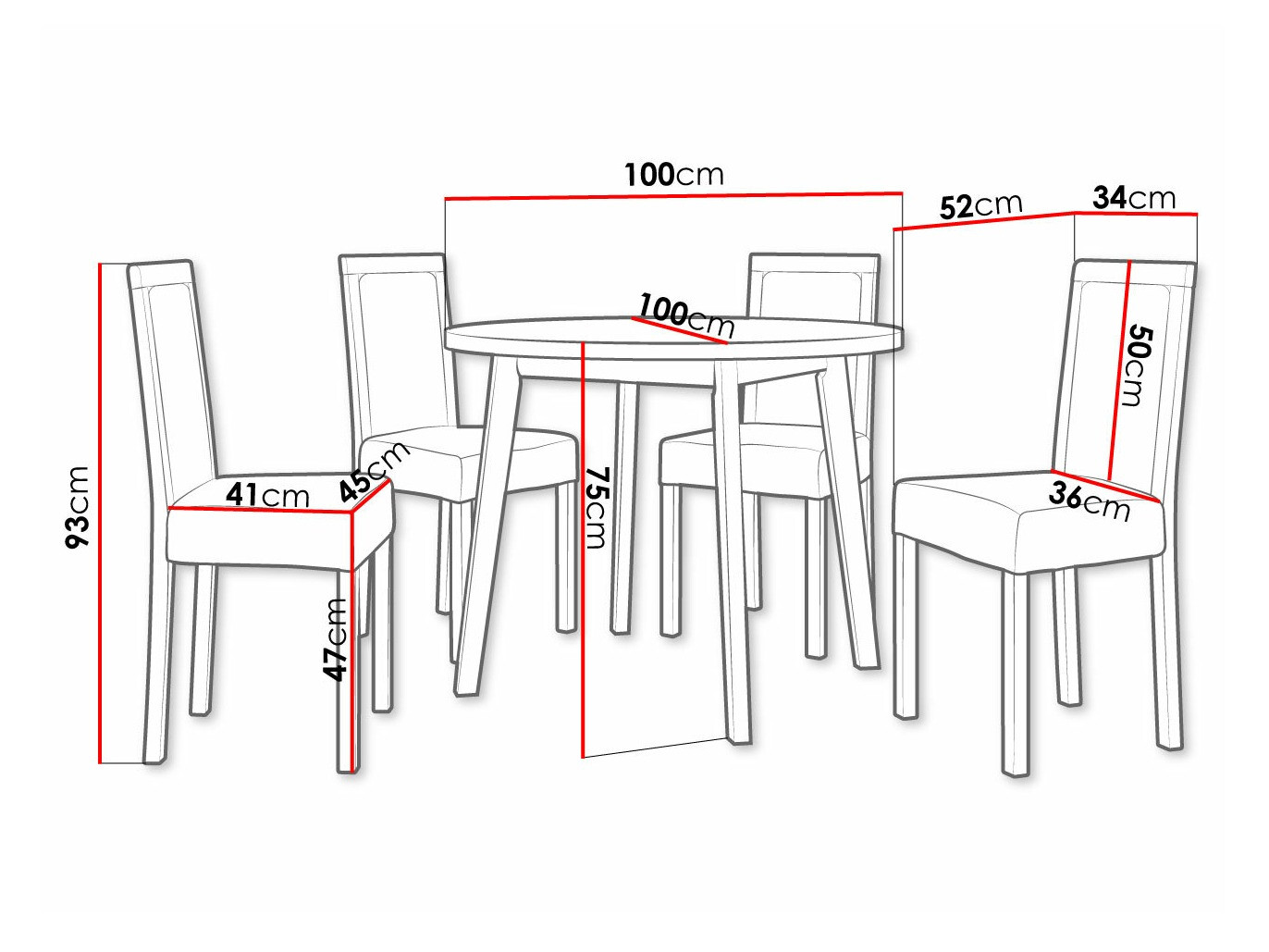 Dining set Victorville 304 (White)